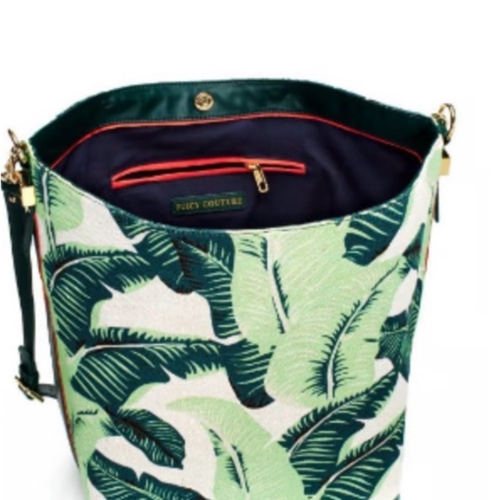 Juicy Couture Tropical Green Leaf Shoulder Bag